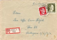 Reko Brief:  Payerbach 14. III. 1944  mit REKO Provisorium
